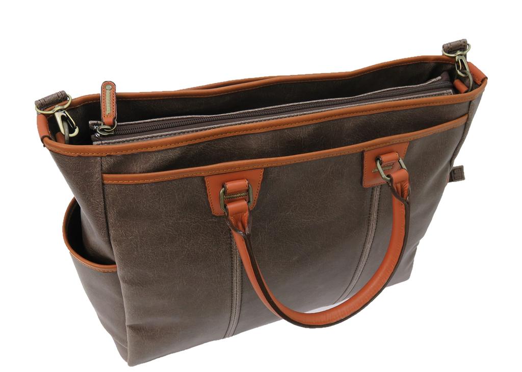 [Retro] [Kiwada] Horizontale Tragetasche 4989-20 Braun, Hergestellt in Toyooka, Präfektur Hyogo, Japans Nr.. 1 Beutelherstellungsstadt