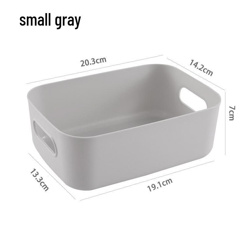 

Настольная корзина для хранения YX5039: Прямоугольный пластиковый ящик для косметики и организации кухонного ящика. Single серый