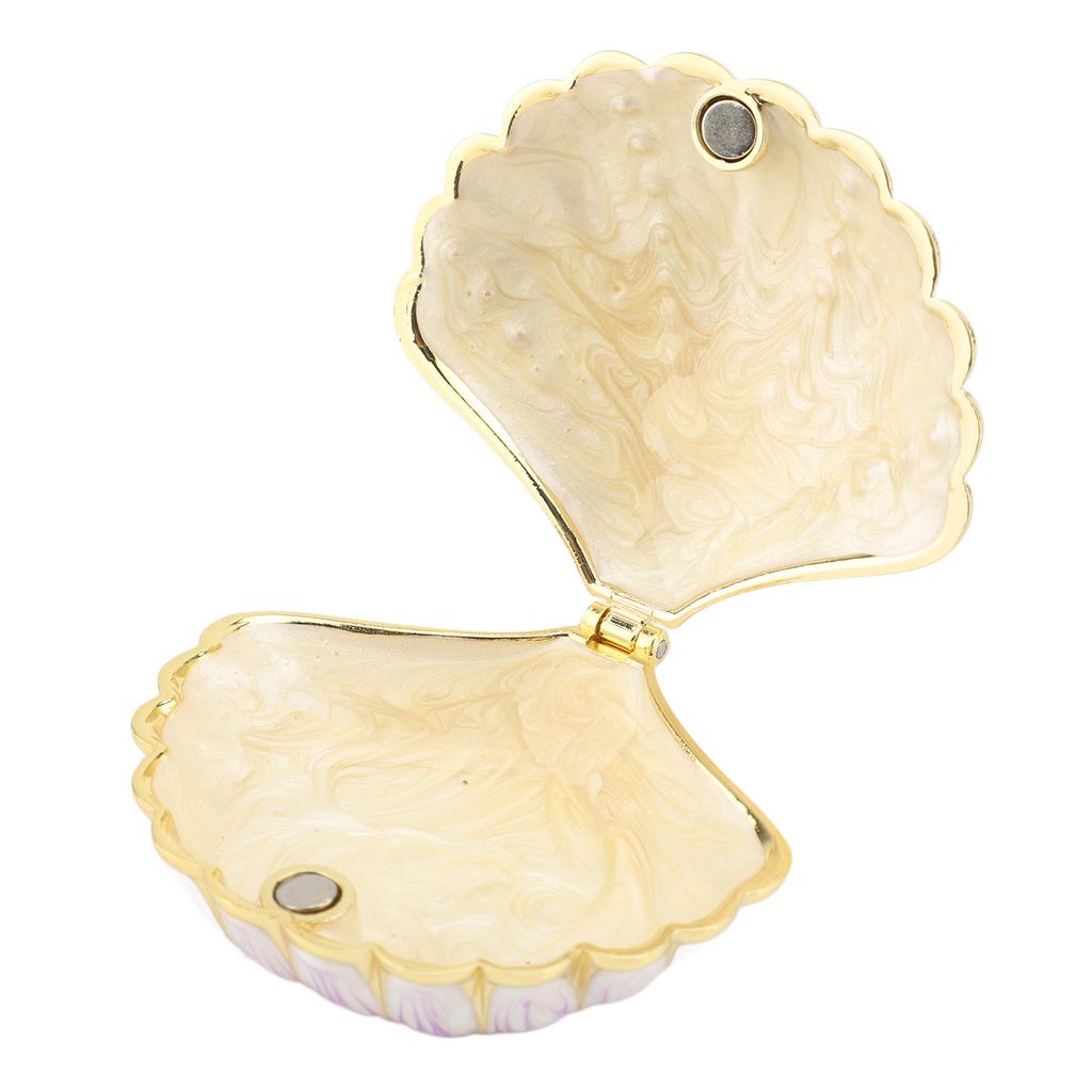 Trinket Box Metal Sea  Figurine with Rhinestone Decor Jewelry Display Holder for Ear s   Necklace