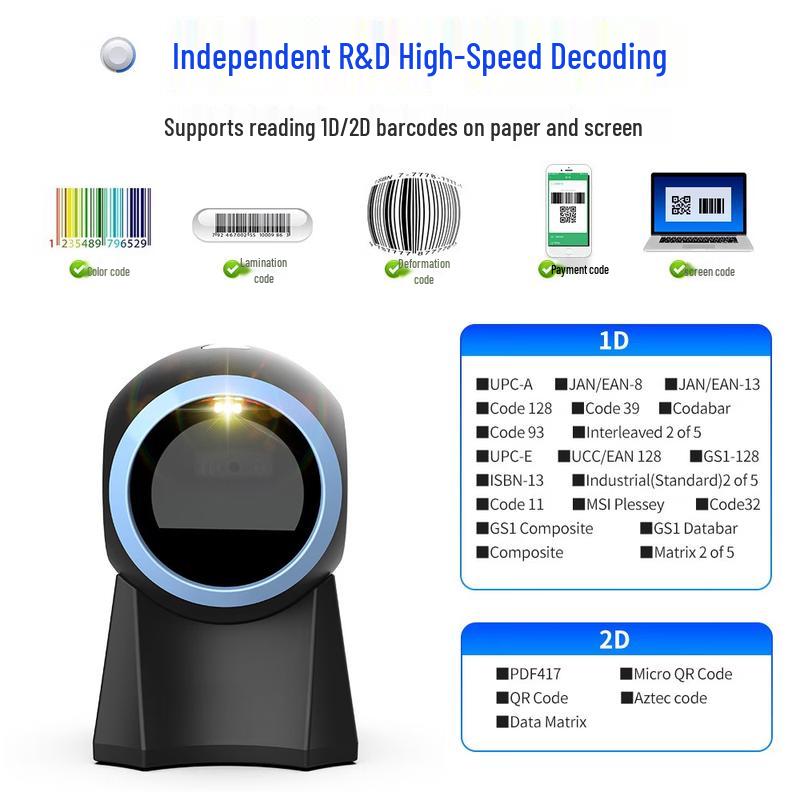 SMVP Desktop 2D Barcode Scanner