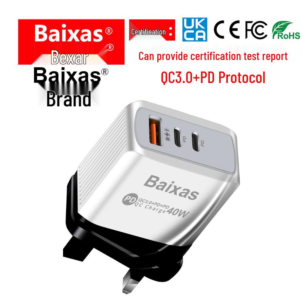 Universal Power Adapter Charger (1U+2PD) - Compatible with EU, US, UK, AU Standards