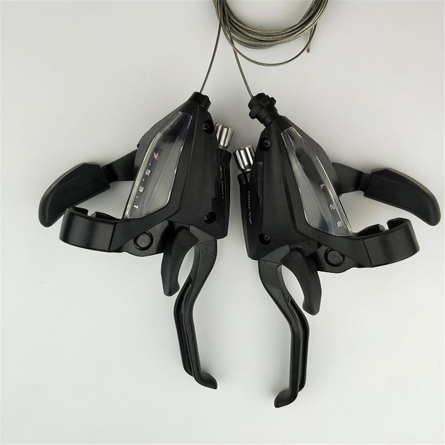 1 pairs Shimano ST-EF500 3x7 Speed MTB Bike Brake Levers Set Shifter Shift