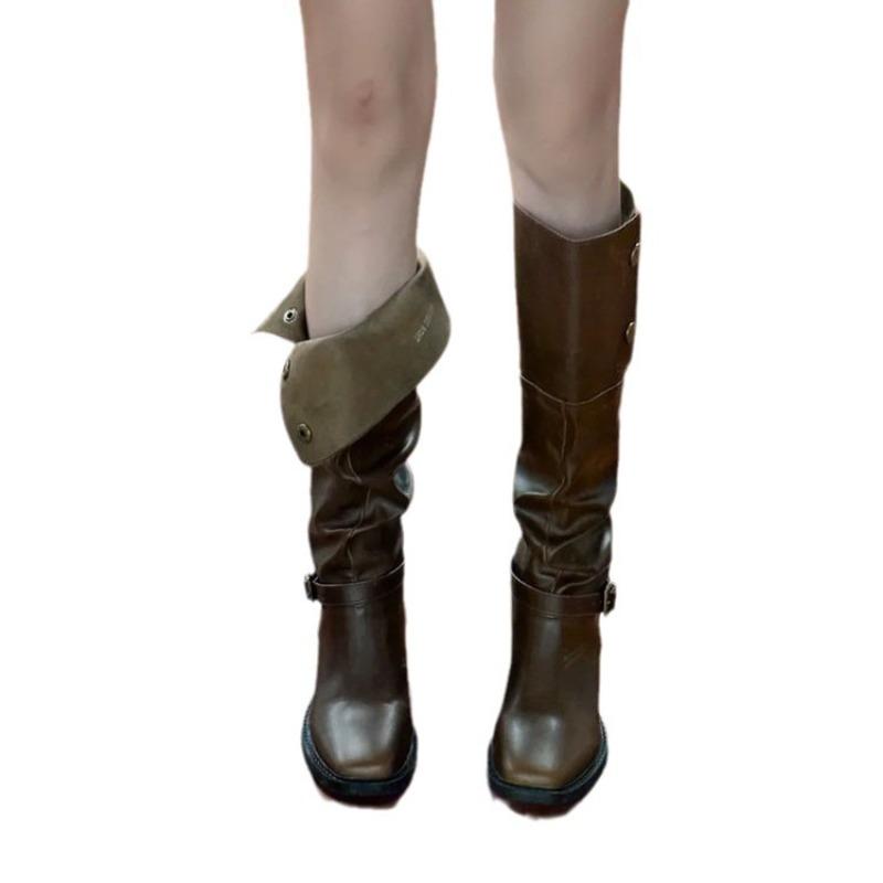 Niche Shoes, High Boots for Women, Thick-heeled, Retro, Knee-length Long Boots for Women