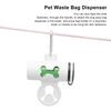 Dog Poop Bag Dispenser Dog Poop Waste Bag Holder Dispenser with Metal Carabiner and 1 Roll of Waste Bags