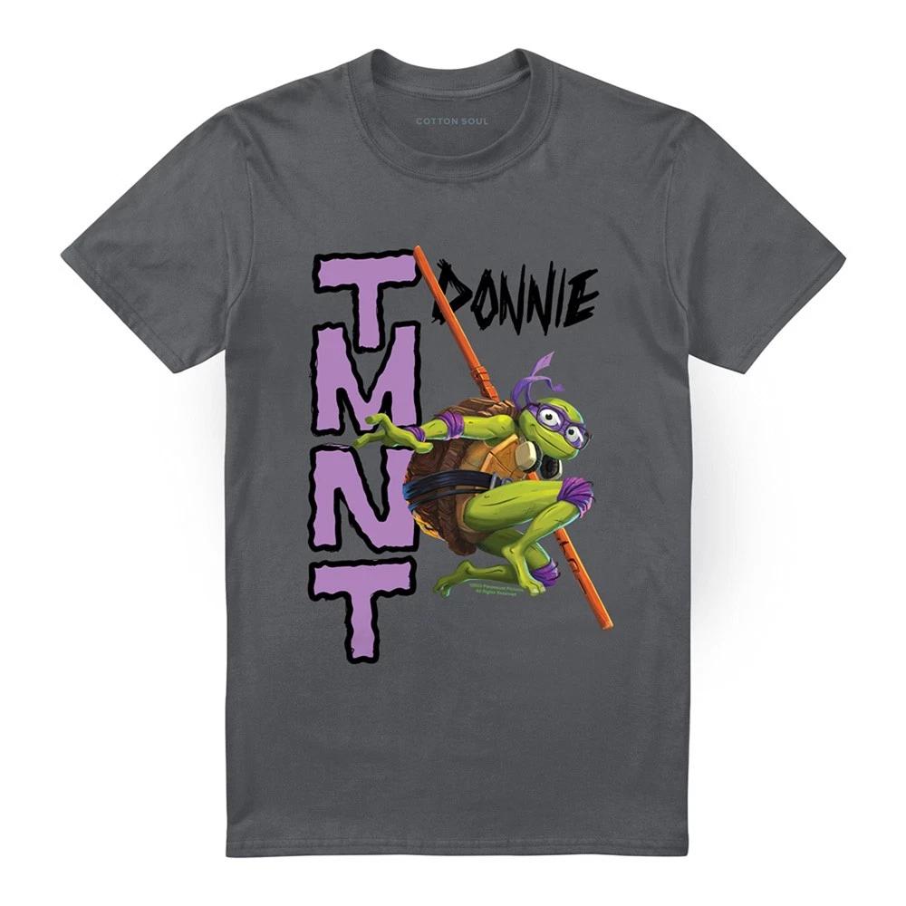 Tmnt Mutant Mayhem Donnie 100% Cotton T-shirt Mens Tees Top S-4XL, Charcoal M
