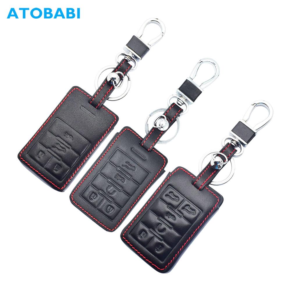 Leather Car Key Cover Remote Fobs Shell Case Auto Accessory For Cadillac Cts Coupe Wagon Dts Srx Sts Escalade Chevrolet Corvette