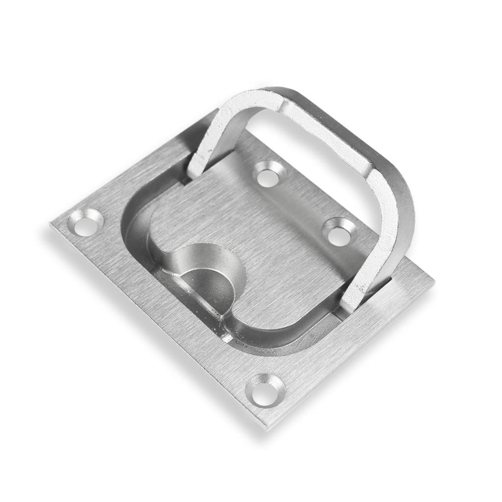304 Stainless Steel Square Pull Ring Boat Latch for Deck or Cabin Hatch
