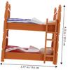 4er-Pack praktische Möbel für Puppen, Bett, Doppeldekoration, Miniatur-Mini-Simulationswaagen mit hübscher Leiter für den Innenbereich, Holzzubehör, Modell zum Selbermachen