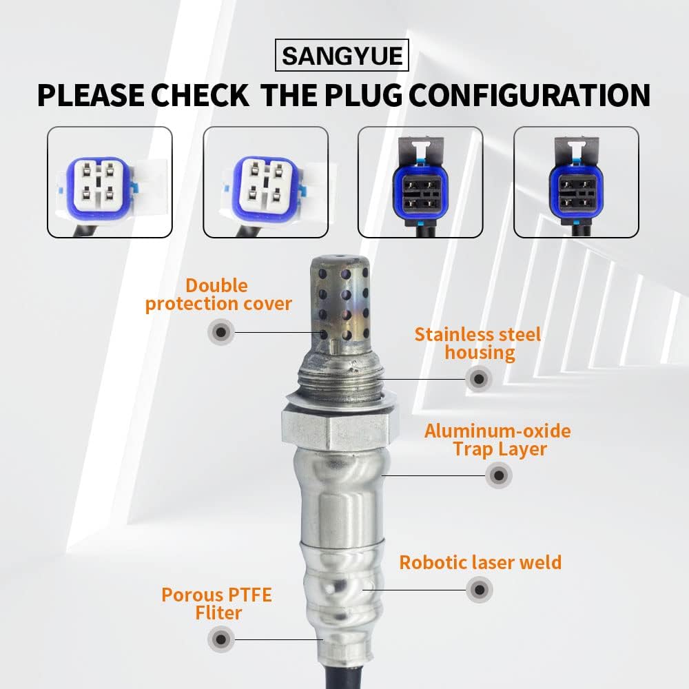 4X Oxygen O2 Sensor for 2004 2005 2006 Chevrolet Chevy Express 1500 Express 2500 4.3L/4.8L/5.3L/ 6.0L Upstream + Downstream