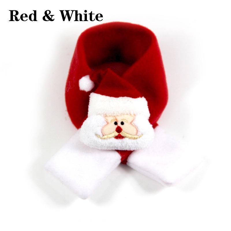 1pc Warm Red Pet Scarf Christmas Decorations Collar Cat Accessories Bib Cute Xmas Winter Fashion