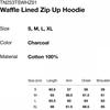 Thisisneverthat Waffle Lined Zip Up Hoodie Tn253tswhz01