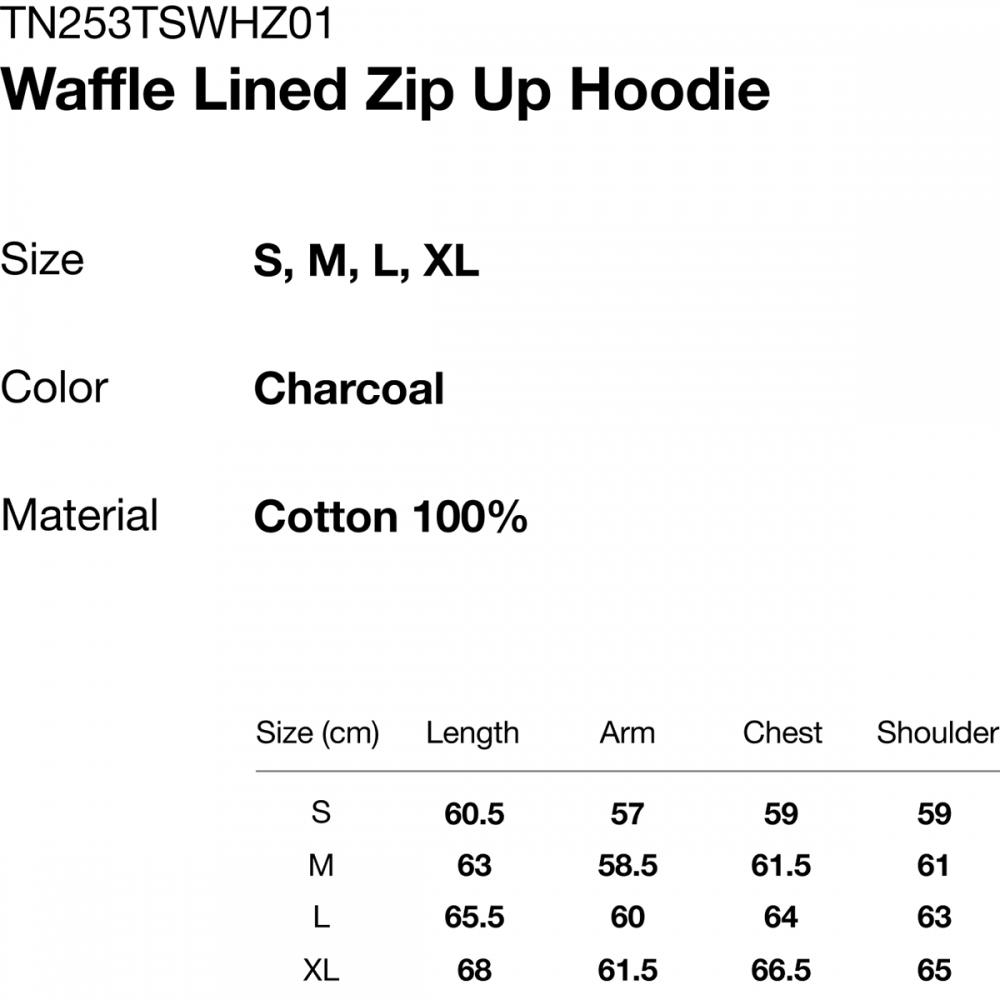 Thisisneverthat Waffle Lined Zip Up Hoodie Tn253tswhz01