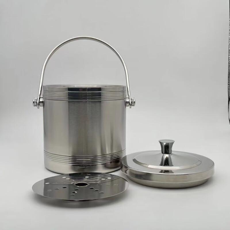 Shangqi Portable Double-Layer Round Ice Bucket