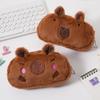 Capybara Plush Pencil Case - Large Capacity Cute Cartoon Stationery Bag for Students