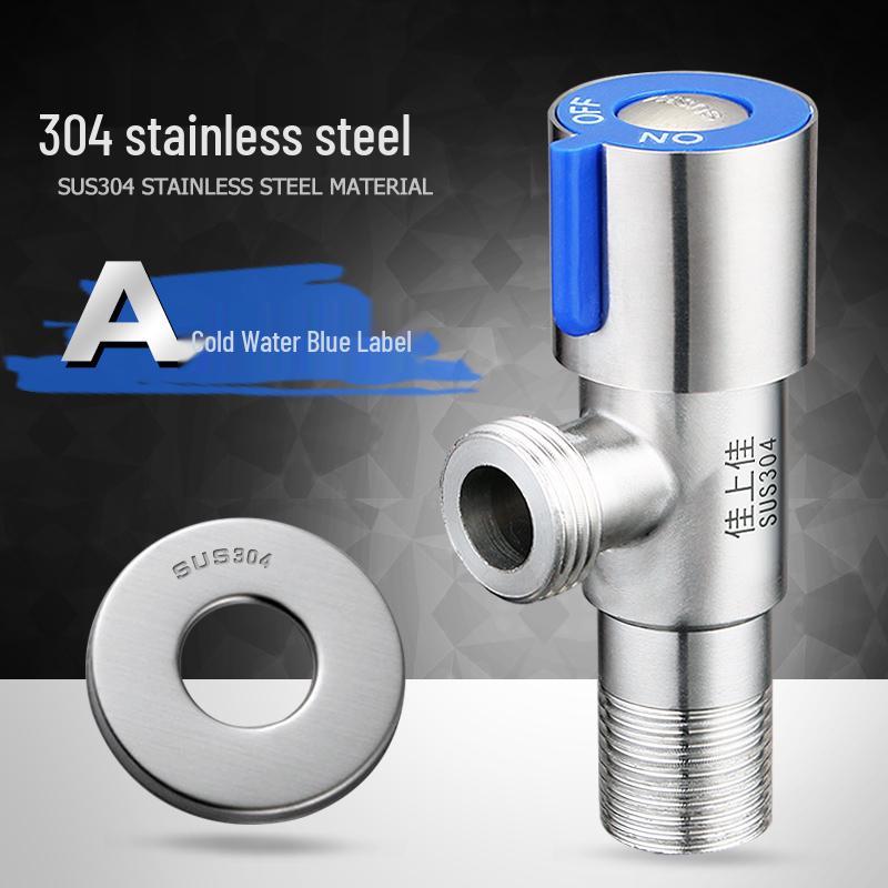 

Угловой кран из нержавеющей стали 304, с двойным выходом, удлиненный запорный вентиль для ванной комнаты, для водонагревателя горячей и холодной воды