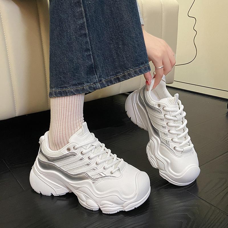 2025 Autumn New Korean Version Breathable Dad Shoes Women Ins Student Casual Shoes Platform Running Shoes Women CGA680