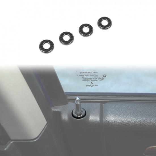 

4pcs Door Lock P Trim Ring Decor Cover For Dodge RAM 1500 2010+ Carbon Fiber