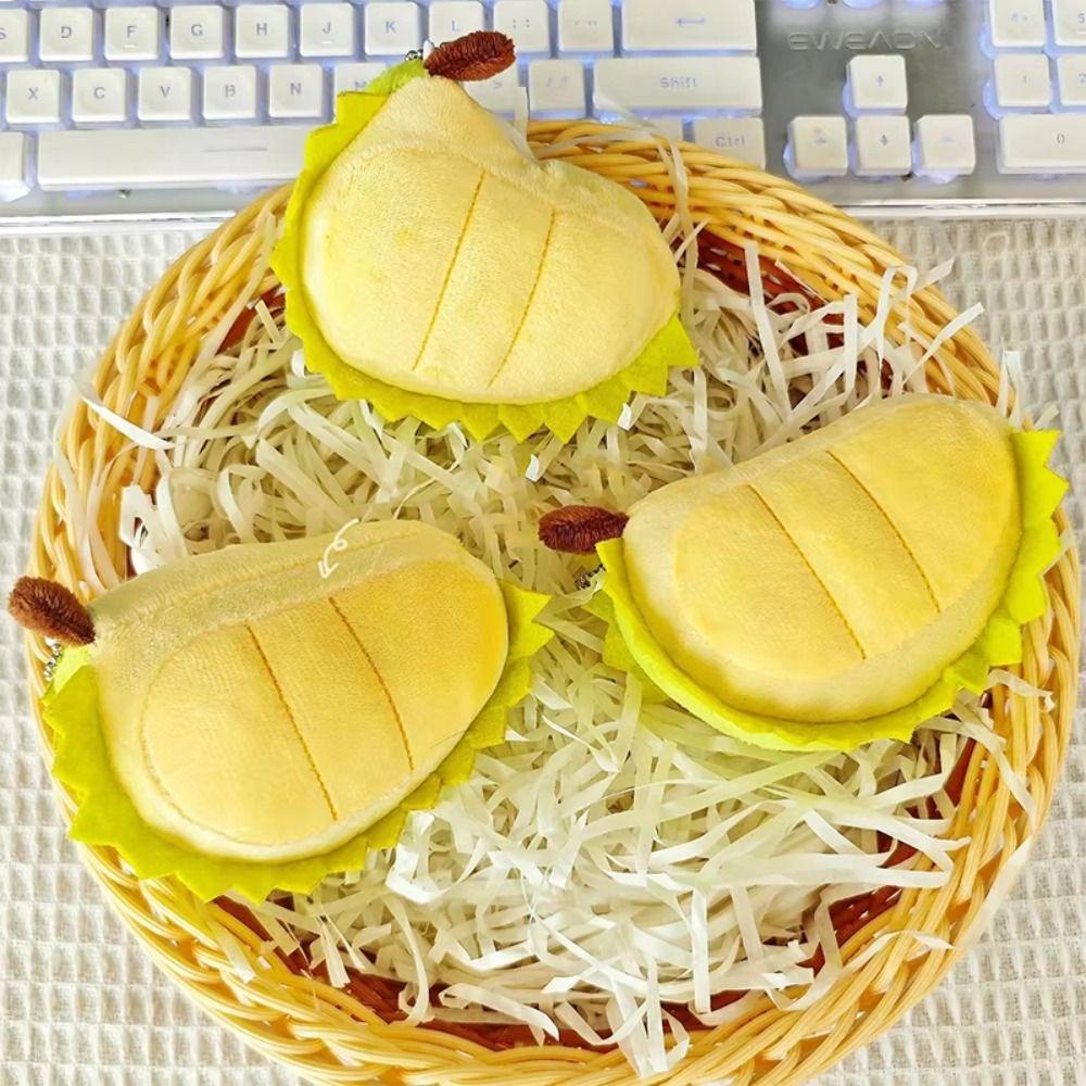 Fruit Doll Fruit Durian Plush Keychain Can Be Peeling Open Durian Plush Toy  Boys Girls
