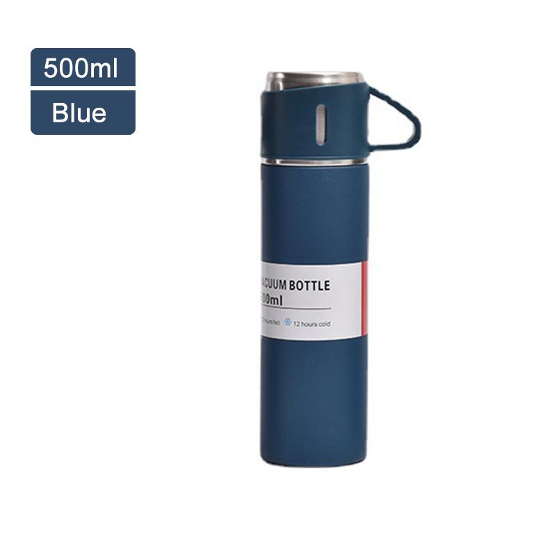 500ml Vacuum Insulated Cup Business Creative Straight Cup Portable Outdoor Sports Large-capacity Portable Cup Set