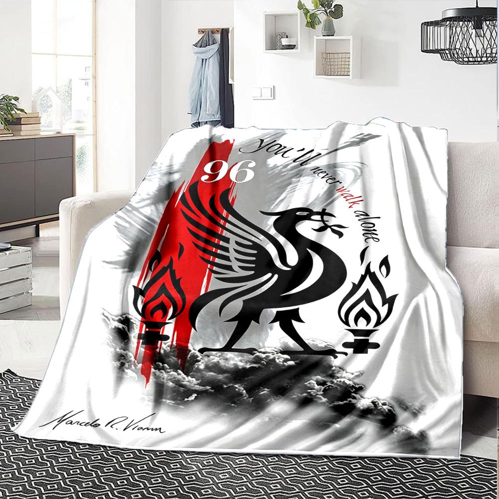 Liverpool Blanket Warmthful Decor Perfect for Office Chair Couch Four Seasons Universal Modern Perfect Gift for Relatives and Friends