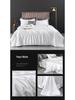 Imitation Silk 4-Piece Bedding Set: Duvet Cover, Fitted Sheet, Smooth Ice Silk Feel