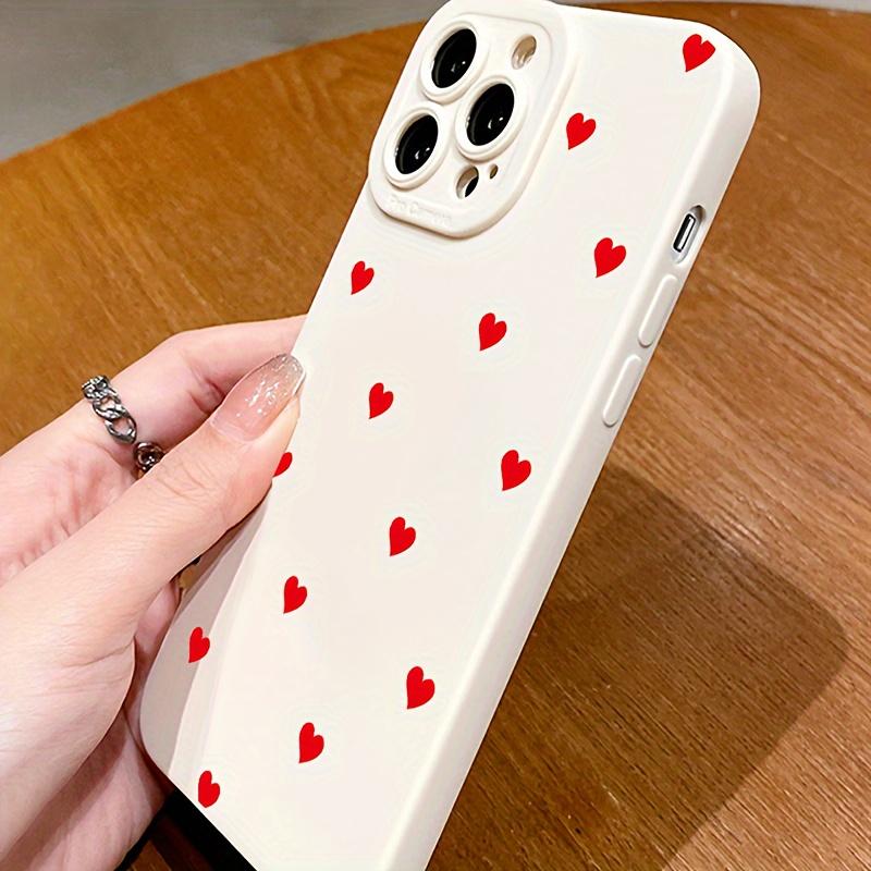 Red Small Love Phone Case Suitable for iPhone 17 16 15 14 13 12 11 Pro/ Max /Plus Anti-fall and Shockproof Back Cover