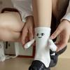 3 Pairs Magnetic Connection Crew Socks Cozy Breathable Thermal Knit for Cooler Seasons Ideal for Matching with Partners