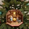 DIY Nativity Scene Ornament Kit with LED Lights Beginner Friendly Christmas Decoration Easy to Hang Holiday Ornament for Tree And Home