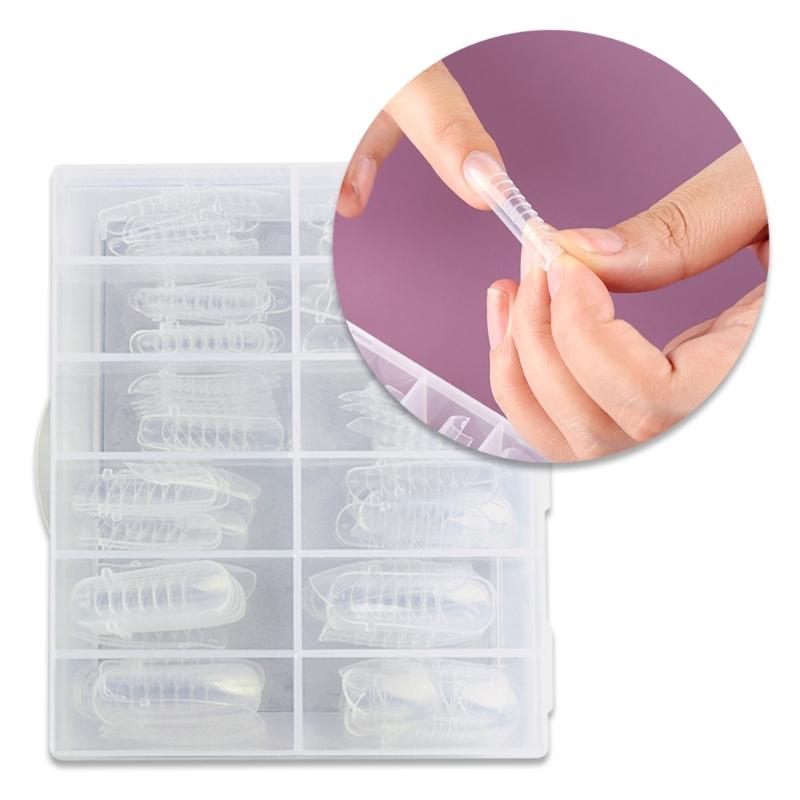 Poly-Extension Gel Dual Nail Form Builder Nail Gel Nail Molds Oval False Nail Tips for Gel Manicure Nail Art Designs