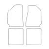 [Blm]Dw004 Black - Set Of Velvet Floor Mats To Fit Daewoo Polonez Caro - Black Trim
