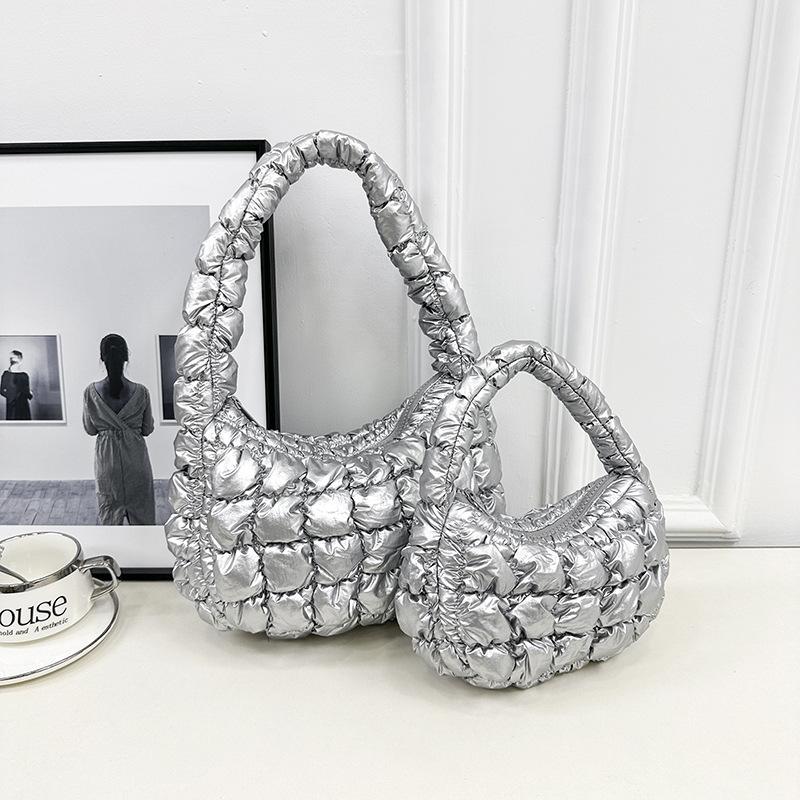 Ny Molnväska Vikbar Dumplingväska Puffdunväska Mångsidig Lätt Handhållen Axel Underarm Damväska