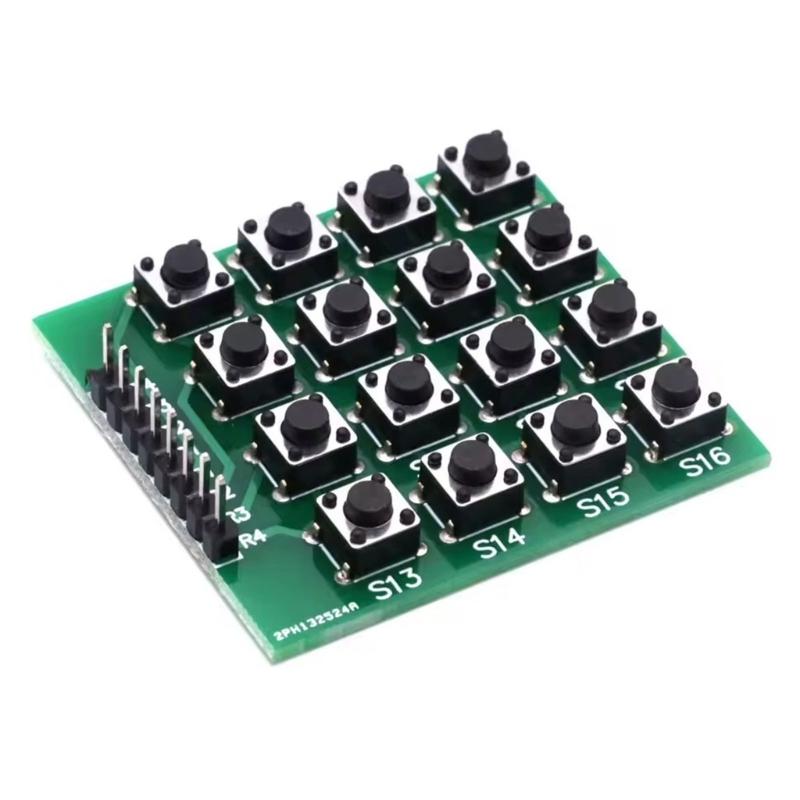 Langlebigkeit 16-Tasten 8-Pin-Matrix-Tastaturplatine Kompatibel für Raspberry-Systeme Externe Erweiterung Präzise Eingabe