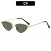 Women's sunglasses men's and women's retro metal cat eye sunglasses