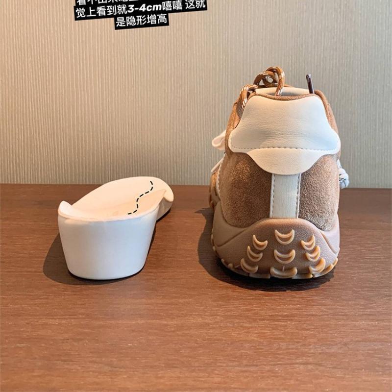 New color~ Autumn new cm inner height increase crescent thick-soled mandarin duck shoelaces sports and leisure shoes women