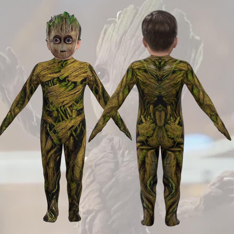 Kostým Stromového muže Groota Strážce Galaxie pro děti Halloweenský outfit