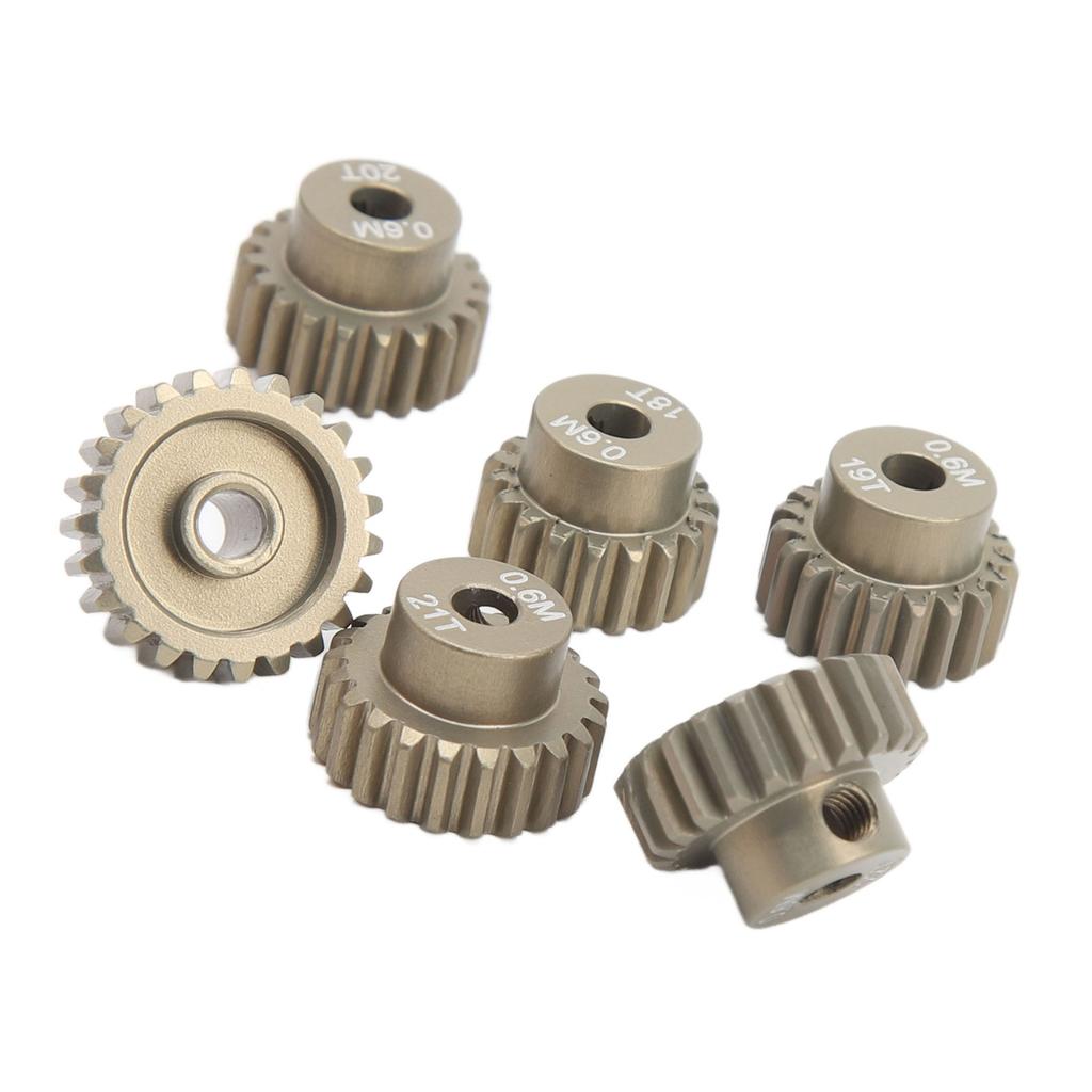 RC Motor Pinion Gear 3.175mm 18T 19T 20T 21T 22T 23T Metal Pinion Motor Gear Set for 1/8 1/10 RC Climbing Car General