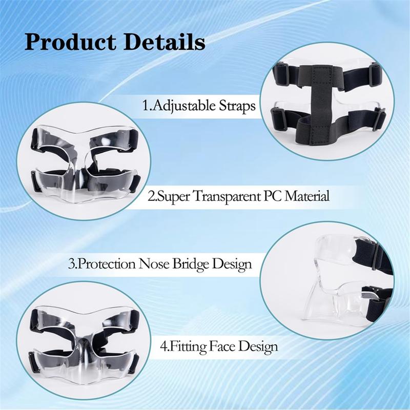 Nose Guard for Broken Nose, Adjustable Face Guard Sports Training Face Mask Nose Protector with