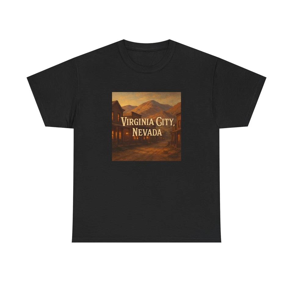 Unisex Adult T Shirt Virginia City Nevada Historic Hills 2XL