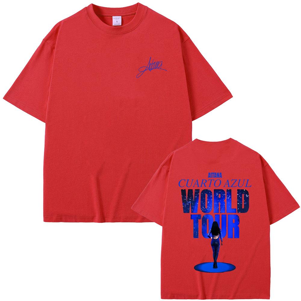 Singer Aitana Graphic T Shirt Fans Gift CUARTO AZUL World Tour 2026 Merch Tshirt Unisex Women Fashion Casual Oversized Tshirts