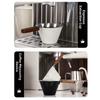 Stainless Steel Espresso Measuring Cup Clear Capacity Marks Thicken Wood Handle Espresso Extraction Mug Spout Mouth Easy Pouring