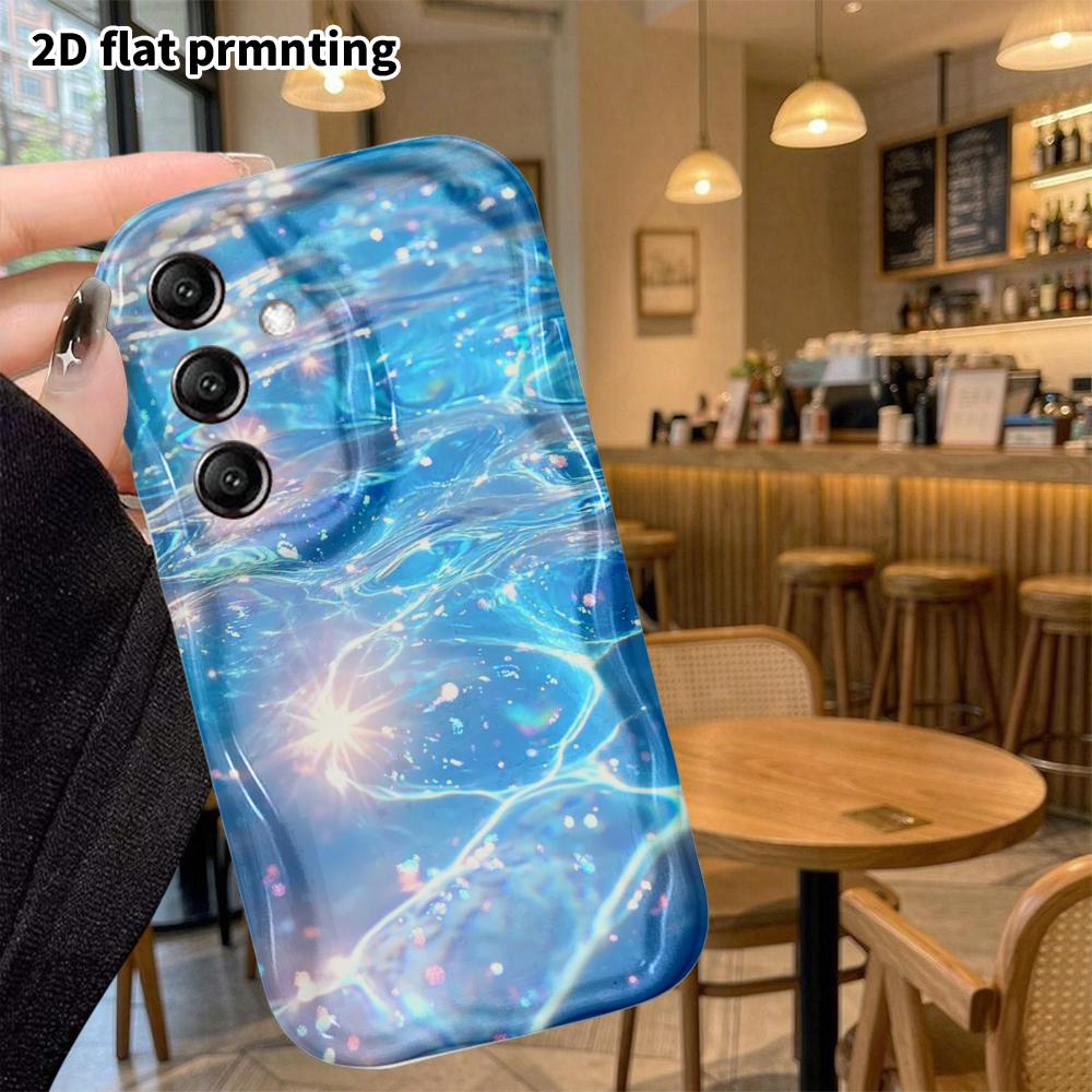 Phone Case: 2D Flat Samsung Galaxy A34 A35 S20 S22 S21 FE Plus Ultra Protective Case, Rhinestone Water Surface, Christmas and Halloween Gift