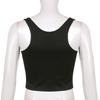 2KWEIRD Black Button Up Corset Top Women Fashion Sleeveless Skinny Tank Tops Vintage Y2k Streetwear Tees Harajuku 90s Girdle Vest