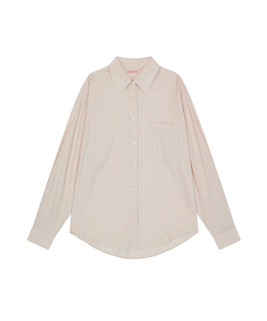 Banwonateullie A3515 Oversized Striped Shirt