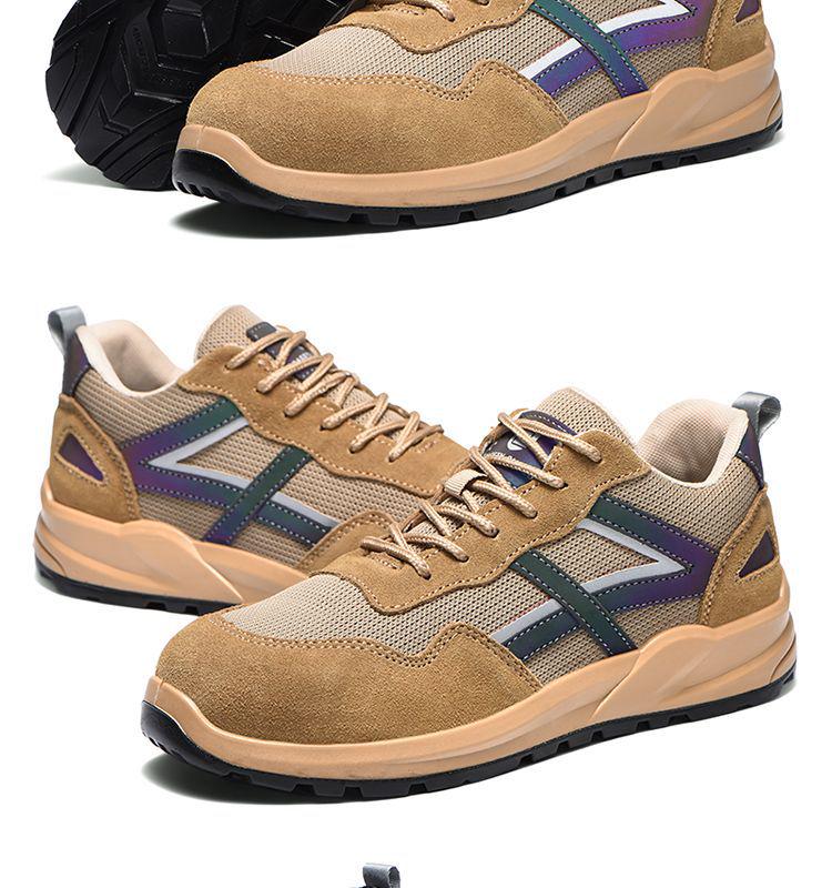 Men's Breathable Anti-Odor Steel Toe Electrician Work Shoes, Anti-Smash, Anti-Puncture, Non-Slip, Insulated up to 6KV, Soft Sole.