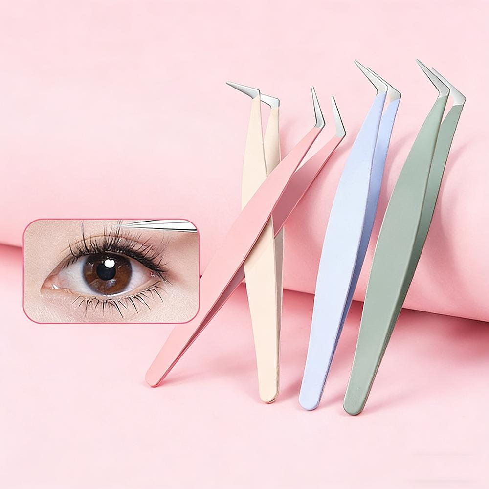 Stainless Steel Tweezers Stainless Steel Grafted Eyelash Curler Eyelash Tweezers High Quality False Eyelash Clip For Makeup