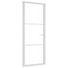 VidaXL Interior Door 83x201.5 Cm White ESG Glass and Aluminum 350569
