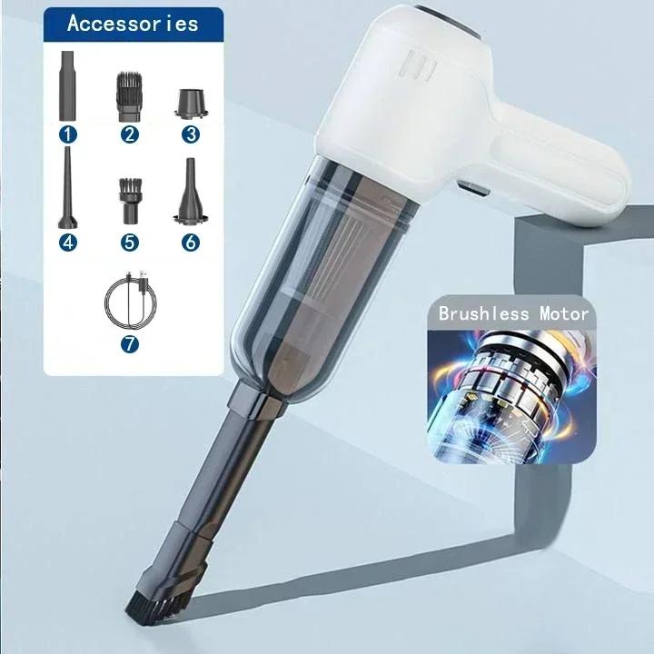 Car Vacuum Cleaner 135000PA Mini Portable Powerful Wireless Strong Suction Cleaning Machine Car Cleaner for Home Appliance