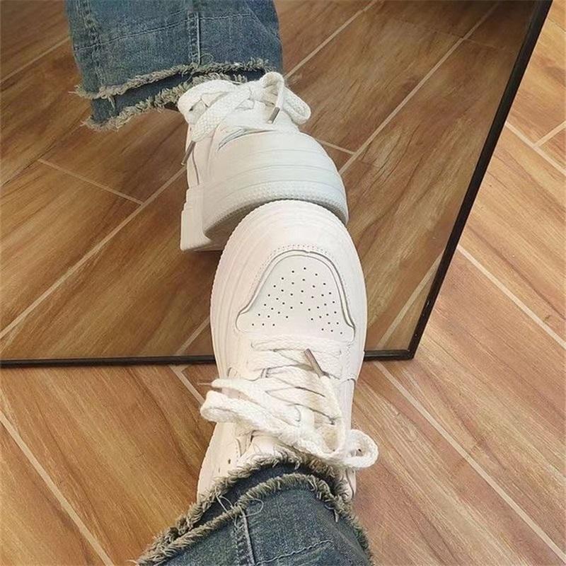 Female Fashion Ins Student Thick Bottom White Shoes Casual Shoes Sports Board Shoes