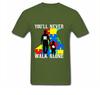 Never Walk Alone Father And Son T Shirt Discount Custom Work Tshirts Mens Short Sleeve Tees