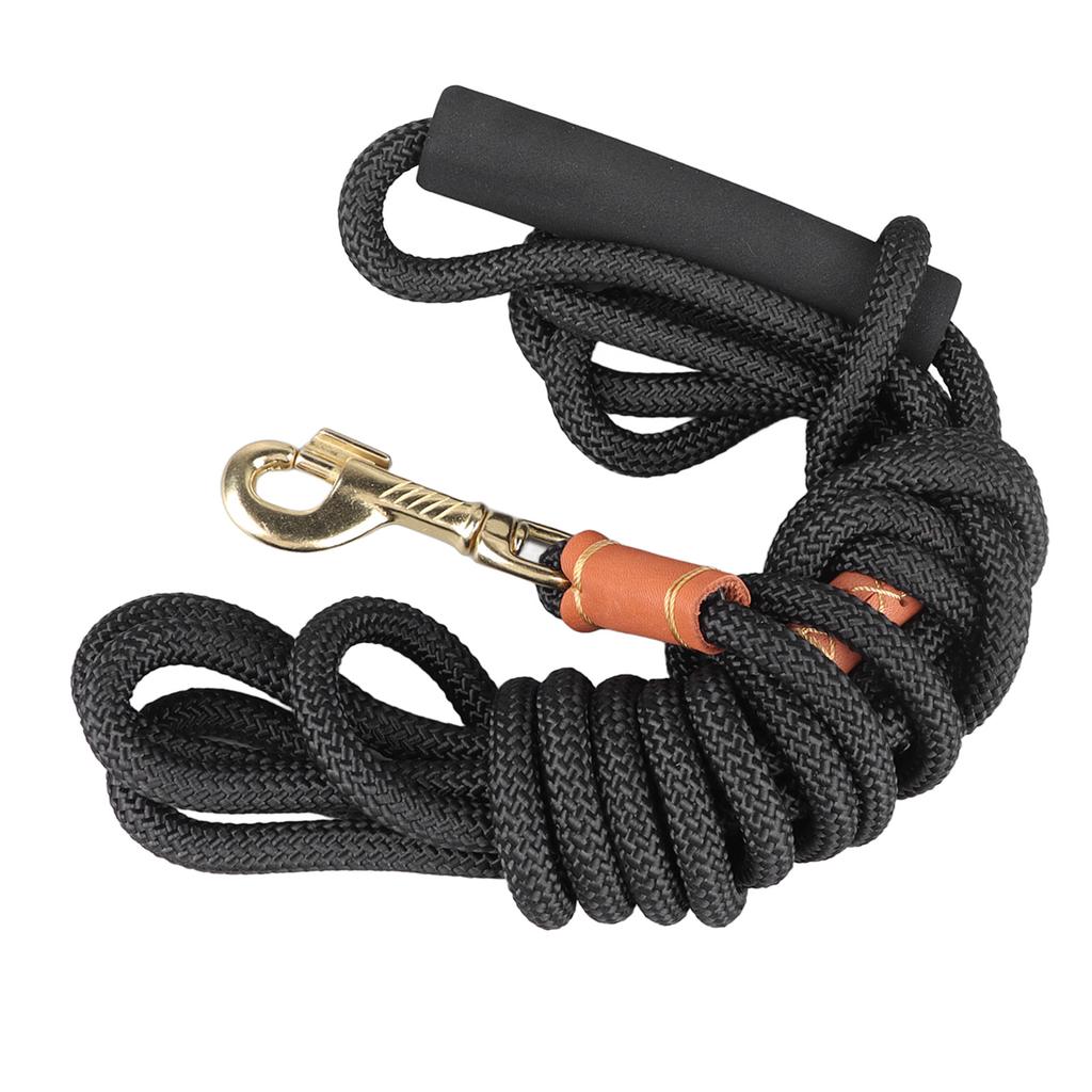 Dog Leash Nylon Extended Strong Load Bearing Capacity Dog Traction Rope with Soft Handle for